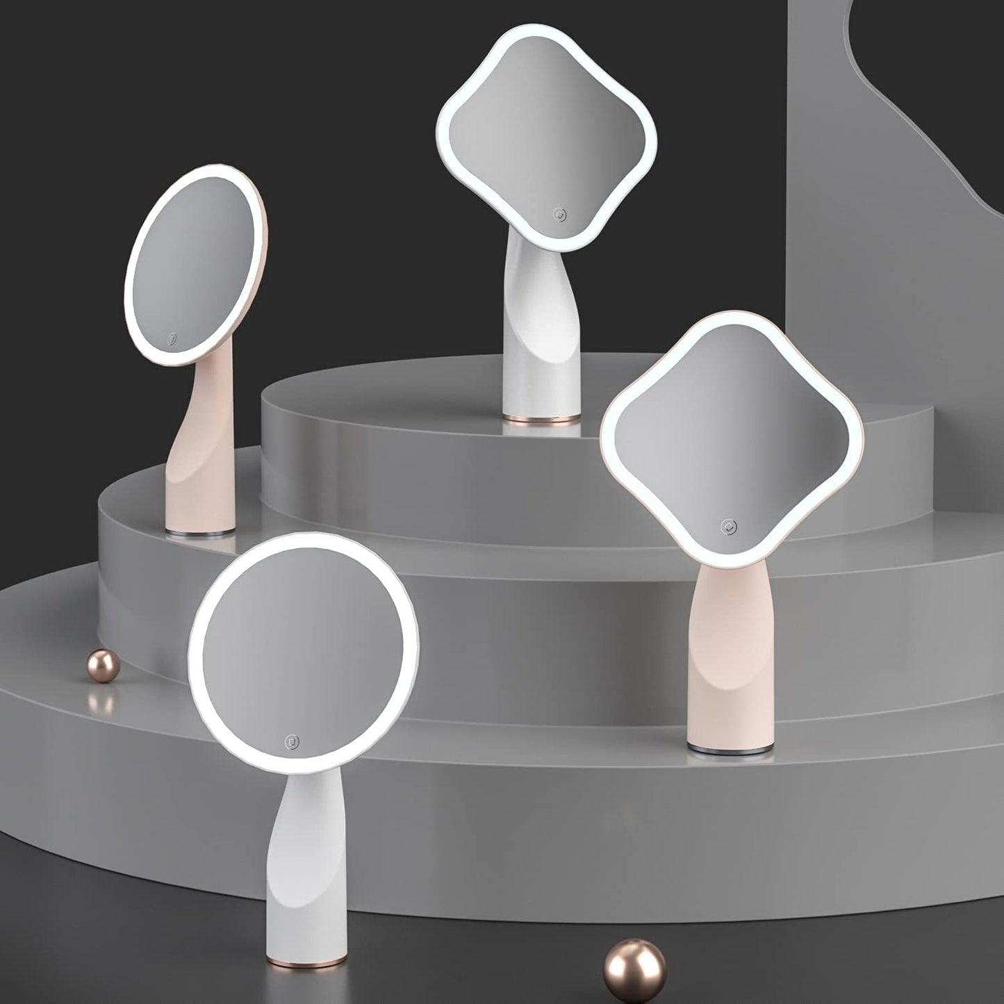 Lighted Table Makeup Mirror with LED Lights